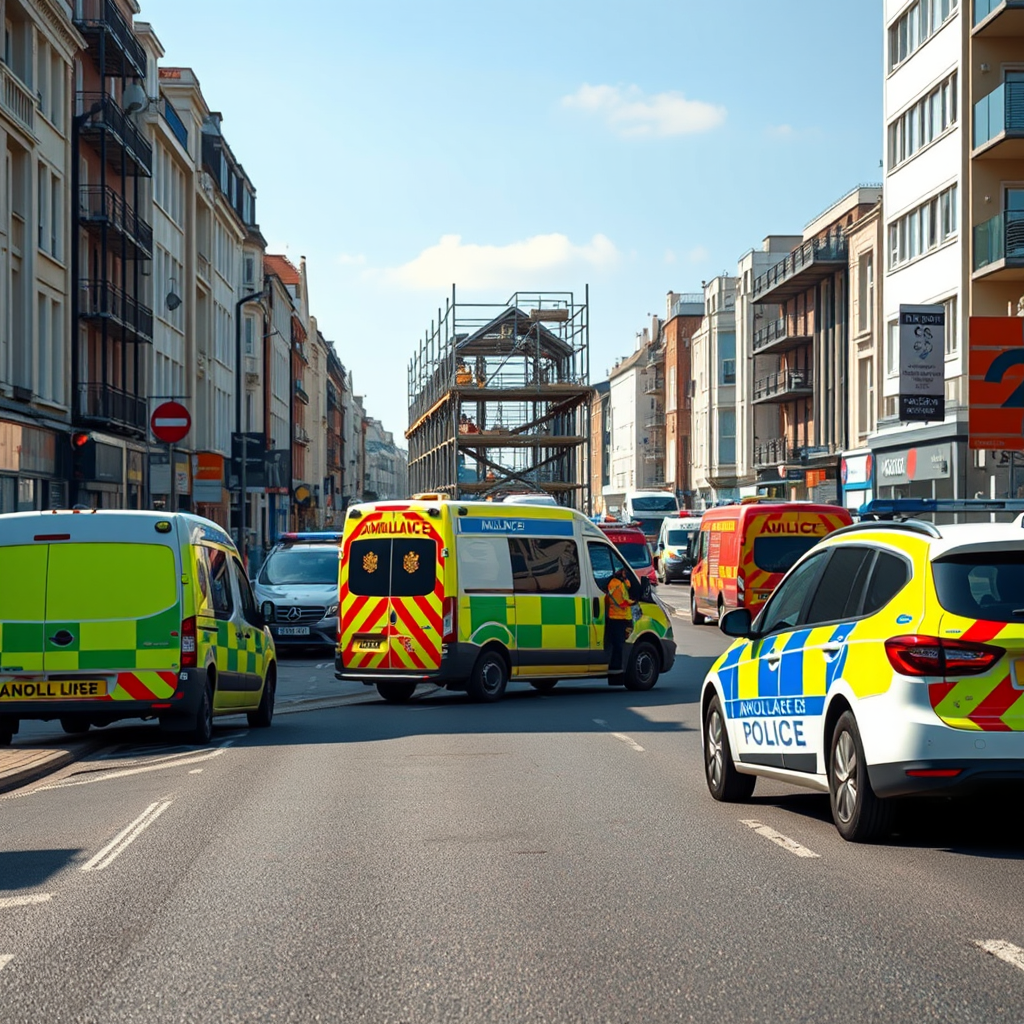 Full police statement after ambulance collides with scaffolding